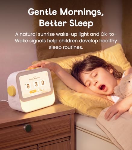 Kids Alarm Clock with Routine & Chore Chart - Bedtime Rewards & Voice Reminders
