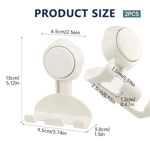 2PCS Shower Razor Holder with Suction Cup Hooks, Bathroom Organizers