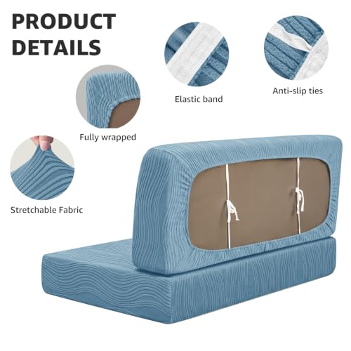 Gollense RV Couch Cover Set with Pillow Covers - Blue, Universal Fit