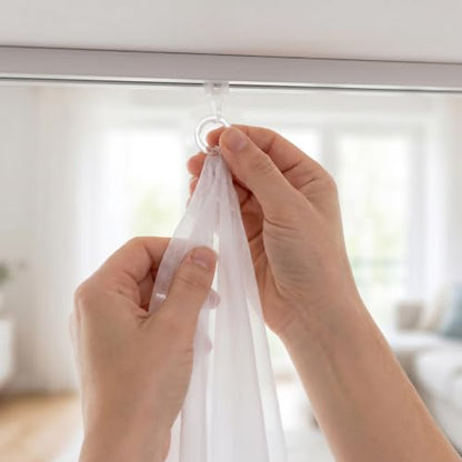 200PCS Transparent Plastic Shower Curtain Rings for Crafts & Repairs