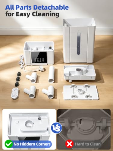 Smart Humidifier for Large Rooms with App Control, 4.8Gal Top Fill, White