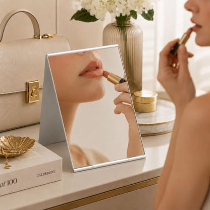 Portable Folding Vanity Mirror, Compact Travel Makeup Mirror, 3.9x2.6 Inch