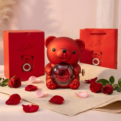 TrailBlaze Red Preserved Rose Arrangement - Long-Lasting Artificial Flower Gift Box