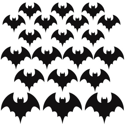 Halloween Bat Paper Cutouts for Bulletin Boards, 60 Pack, 3 Sizes
