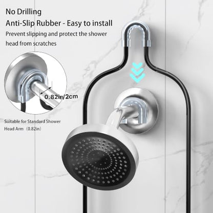 DAOYA 3-Tier Overhead Shower Caddy with Soap Holder & Hooks - Black