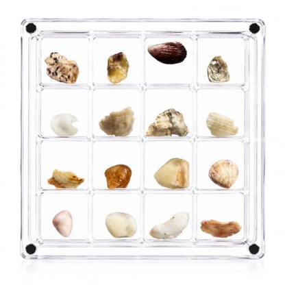 16 Grids Acrylic Display Box Clear Magnetic Shadow Box 11.8x11.8cm - Variation 16