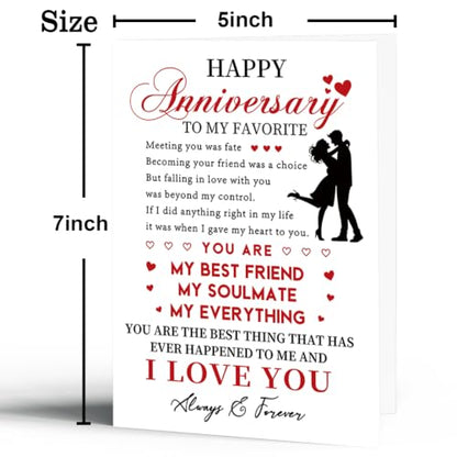 Romantic Anniversary Card Gift for Husband Wife BK-163 - Love Note Keepsake