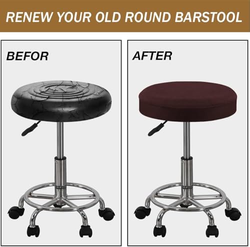 22-24 Inch Round Bar Stool Cover Seat Protector for Chairs, Washable, Easy to Install (Variation of THIS listing)