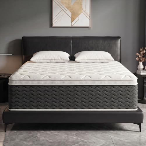 Queen Mattress in a Box - 12 Inch Gel Memory Foam Hybrid Support