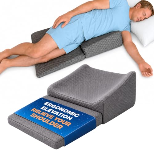 Calma Side Sleeper Pillow for Shoulder Pain Relief - Extra Long, Adjustable Support