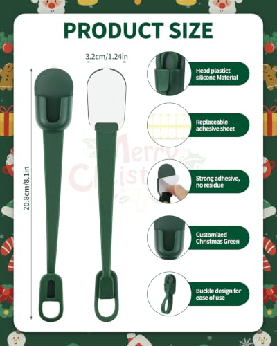 Green Christmas Garland Hangers for Mantle - 6 Pack