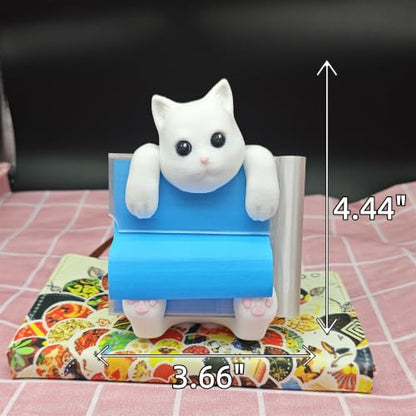 Cat Sticky Note Holder Dispenser - White, Black, Blue, Pink & More Variations