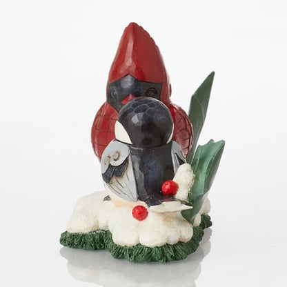 Jim Shore Highland Cardinal and Chickadee Sharing Figurine - 4.33 Inch, Multicolor