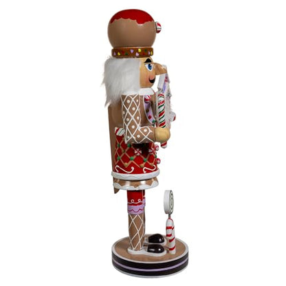 12-Inch Gingerbread Nutcracker Holiday Decor - Whimsical Christmas Figurine