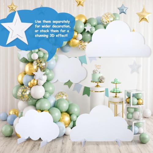 Large Cloud Cardboard Cutouts for Party Decor - Starry Night Scene Props