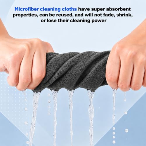 Microfiber Cleaning Cloth - Streak-Free Multi-Surface Wipes for Glass, Kitchen, Car, Screens