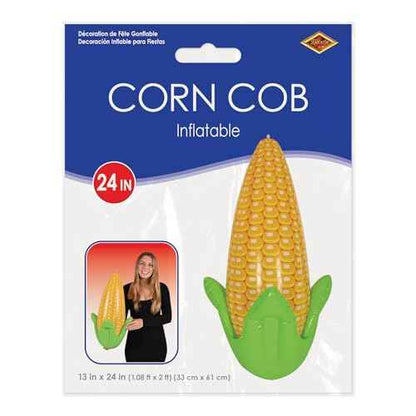 Beistle 24" x 13" Plastic Inflatable Corn Cob for Farm Theme Decorations, Autumn Harvest Fall Party D?cor and Supplies