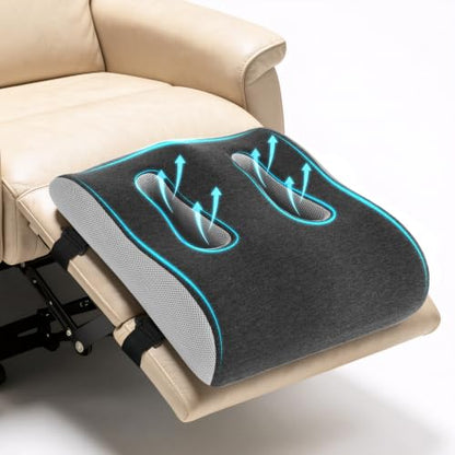 Ergonomic Memory Foam Recliner Leg Rest Cushion with Breathable Vents