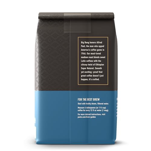 Peet's Coffee Medium Roast Ground Coffee - 100% Arabica Big Bang Blend, 18 Ounce Bag