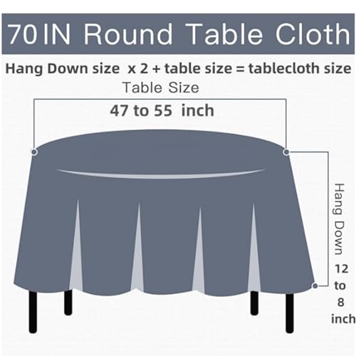 Light Brown 70-Inch Round Lace Tablecloth for Dining & Holiday Events