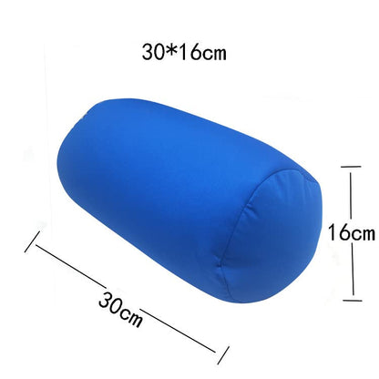 Enajucy Microbead Roll Pillow, Comfort Squish Tube Bolster Cushion -, Head, Neck & Back Support Tube Roll Pillow (Black)