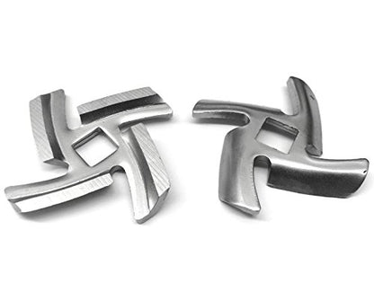 TWO PACK. Replacement blades for the new KSMMGA meat grinder. These are exclusively made for the new metal meat grinder attachment for your Kitchenaid mixer. *SEE PHOTOS for compatability*