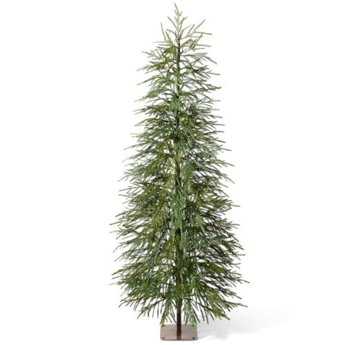 Kazeila 5ft Slim Unlit Artificial Christmas Tree with Metal Base - Space Saver