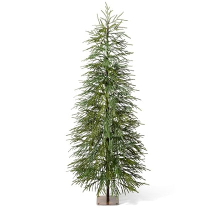 Kazeila 5ft Slim Unlit Artificial Christmas Tree with Metal Base - Space Saver