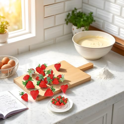 Artificial Strawberries 18 Pcs Realistic Decorative Fruit for Home Kitchen & Photography