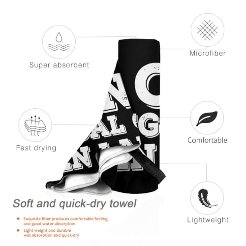 Extra Large Funny Bath Towel - No One Is Illegal On Stolen Land, 27.5 x 55 Inches, Lightweight & Quick Dry, Soft & Absorbent, White