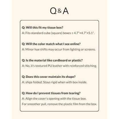 OLETHA Square Tissue Box Cover - Christmas Decorations Indoor Desk Decor for Room, Home & Office - Tissues Cube Boxes Holder - Red