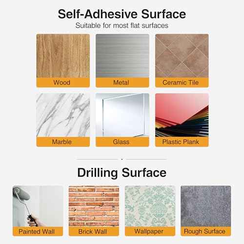 Paper Towel Holder Under Cabinet: Self-Adhesive or Drilling Paper Towel Dispenser - Stainless Steel Paper Towel Roll Holder