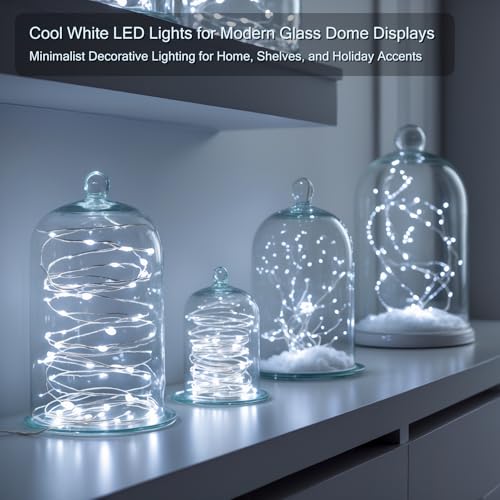 12 Pack LED Fairy Lights - 7ft Cool White String Lights for DIY Crafts & Decor