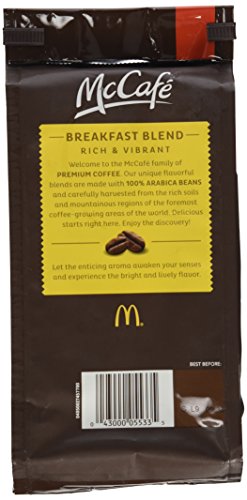 McDonalds McCafe Premium Roast Ground Coffee Bag 12.oz (Pack of 2) (Breakfast Blend - Light)