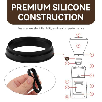 Silicone Gasket Replacement Set for Baratza Coffee Grinders - 6 Pack