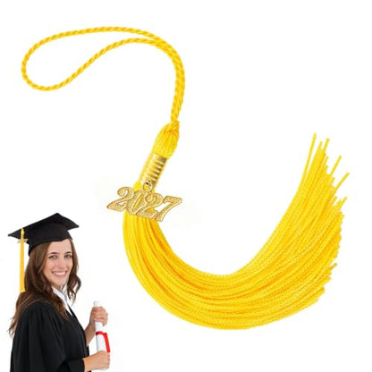 Gold Graduation Tassel with 2027 Year Charm for Class of 2027 - Senior Keepsake