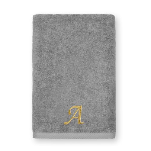 Dark Grey Turkish Cotton Bath Towel - 600 GSM Ultra Soft & Absorbent Luxury Hotel Spa Collection, 28x56 Inches