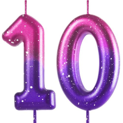 Katseye Birthday Decorations 10 Candle - Girls 10th Birthday Decor - Variation of Numner 10