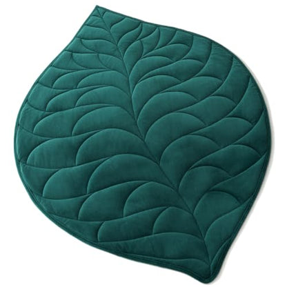 Weighted Lap Blanket 7lbs for Adults - Green, 41x53 Inches - Leaf Design