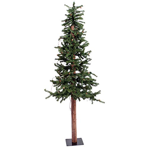 Vickerman 5ft Alpine Artificial Christmas Tree with Pine Cones - Rustic Faux Holiday Tree