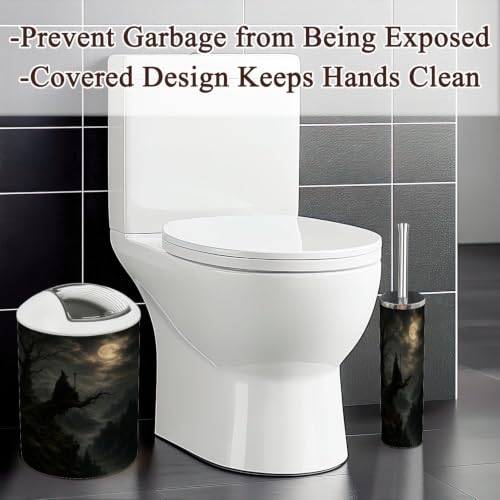 Mystical Wizard Dark Bathroom Accessories Set 6 Pcs - Color1