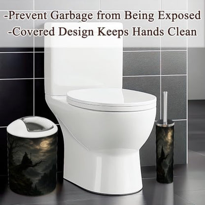 Mystical Wizard Dark Bathroom Accessories Set 6 Pcs - Color1