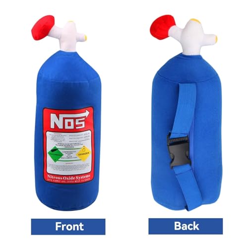 Car Neck Pillow, NOS Bottle Design Plush Car Headrest Pillow Neck Support Pillow for Car Seat, Office Chair, Travel, 11 x 4.7in (1)