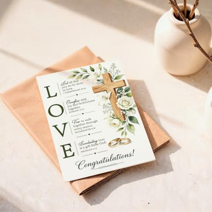 Christian Wedding Card for Couple Religious Blessings ZC-059 - Elegant Faith-Inspired Gift