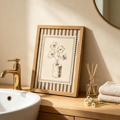 Funny Toilet Paper Flowers Wall Art - 10x8 Inches Bathroom Canvas Decor - Variation of THIS listing