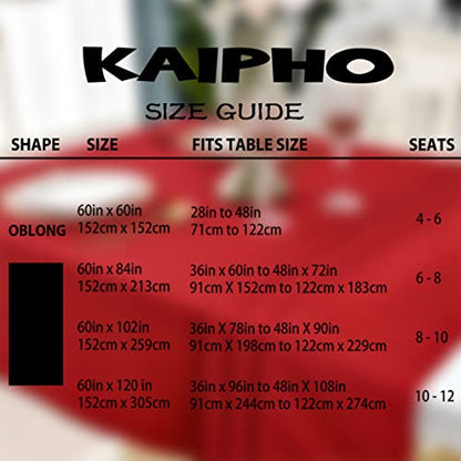 Red Rectangle Waterproof Tablecloth 60x120 Inch - 2 Pack