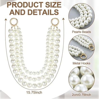 White Pearl Curtain Tiebacks - Triple Layer Decorative Holdbacks