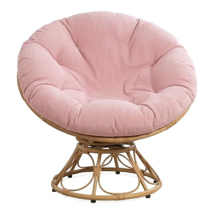 Pink Papasan Cushion Cover 31 Inch Velvet Slipcover - Cozy & Durable