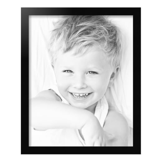 16x20 Inch Black Picture Frame - Custom Poster Frame with Acrylic & Mounting Hardware - Low Black Variation