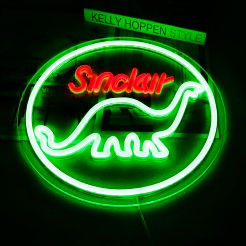 Green Dinosaur Neon Sign for Wall Decor, Bedroom, Man Cave & Gift